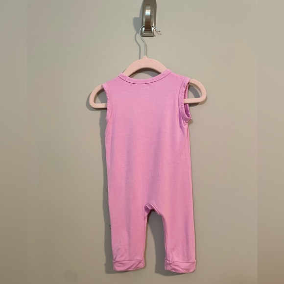 Kyte baby 3-6m sleeveless romper - BUBBLEGUM - Picture 2 of 3